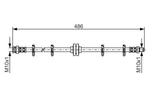 FREN HORTUMU; ÖN. 486.00 MM