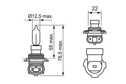 AMPUL PURE LİGHT HIR2 9012 12 V 55 W PX22D
