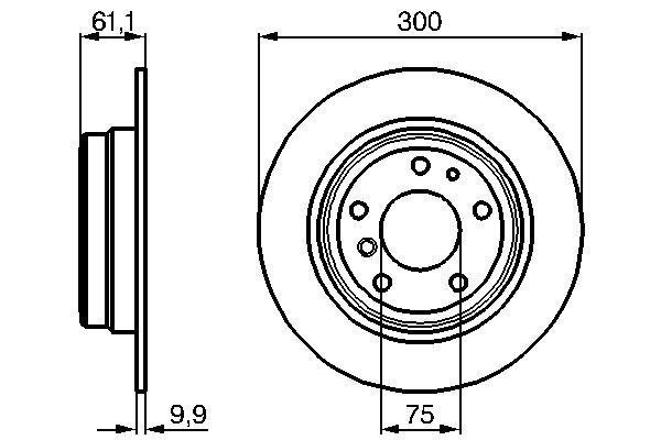 FREN DİSKİ. ARKA. 300 / 10-8.4 MM . KAPLAMALI. YÜKSEK KARBON ALAŞIMLI