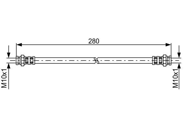 FREN HORTUMU; ARKA. 280.00 MM