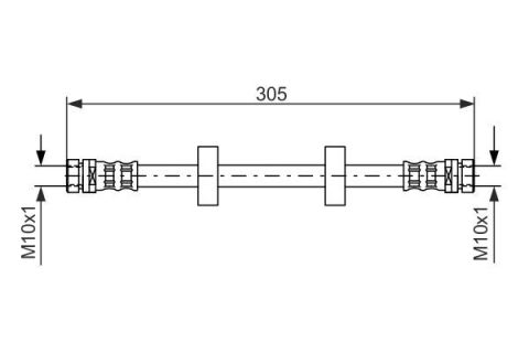 FREN HORTUMU; ARKA. 305.00 MM