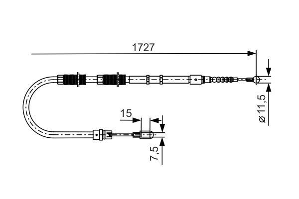FREN TELİ. 1727 MM
