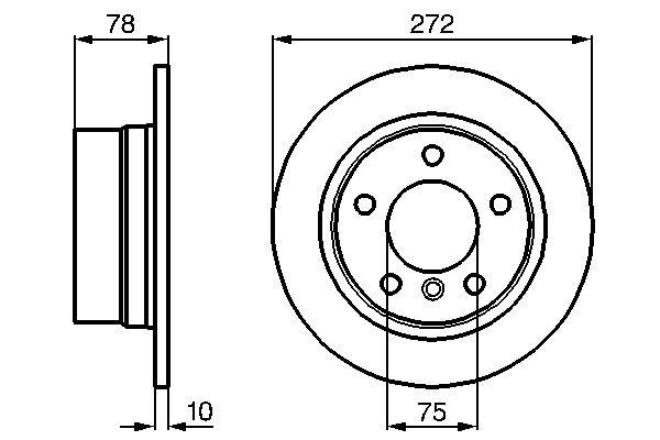 FREN DİSKİ. ARKA. 272 /10-8.4 MM . KAPLAMALI. YÜKSEK KARBON ALAŞIMLI