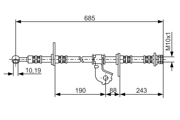FREN HORTUMU SAĞ; ÖN. 685.00 MM