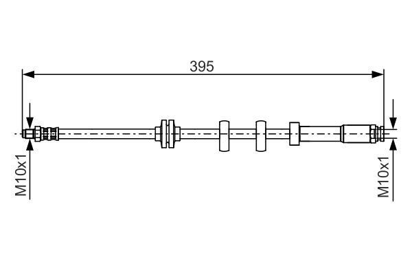 FREN HORTUMU; ÖN. 395.00 MM