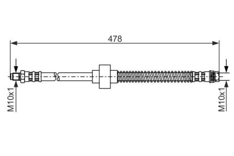 FREN HORTUMU; ÖN. 478.00 MM 1987476785