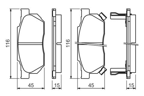 ÖN BALATA ACCORD 1.8- CIVIC 1.4-1.5-1.6 87/89 0986TB2102