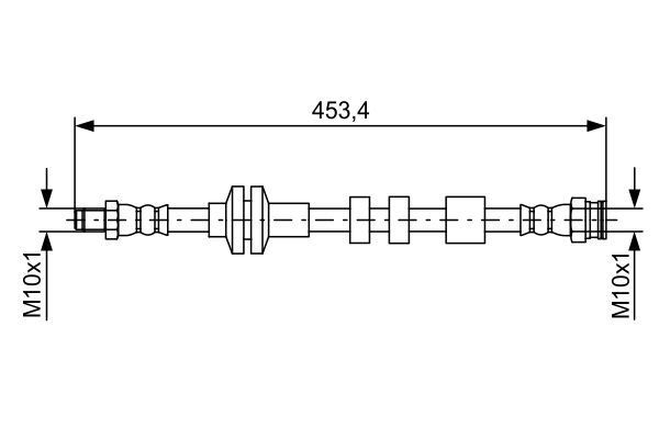 FREN HORTUMU; ARKA. 455.00 MM