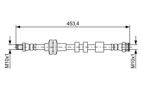 FREN HORTUMU; ARKA. 455.00 MM