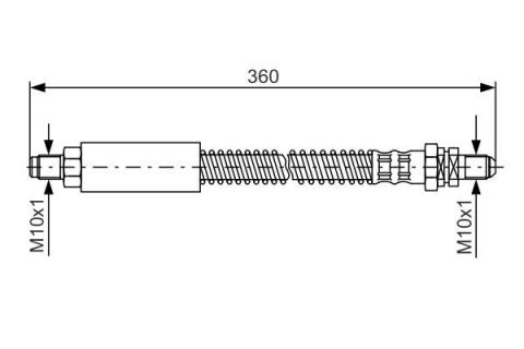 FREN HORTUMU; ARKA. 360.00 MM