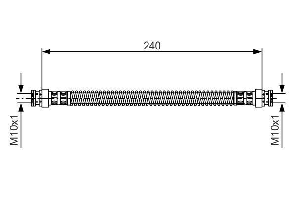 FREN HORTUMU; ARKA. 240.00 MM