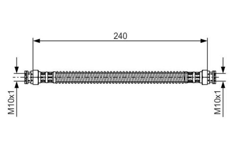 FREN HORTUMU; ARKA. 240.00 MM