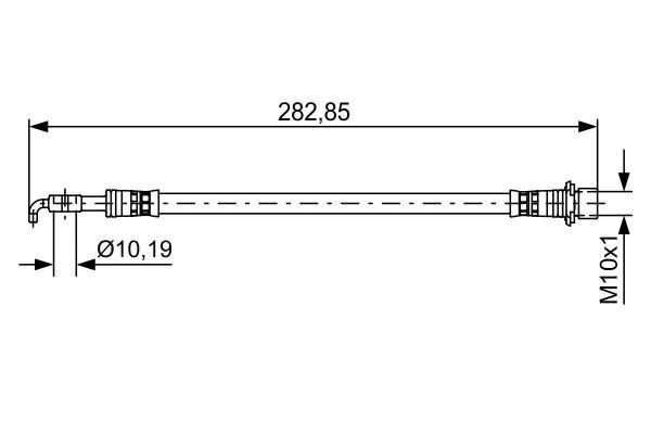 FREN HORTUMU; ARKA. 265.00 MM