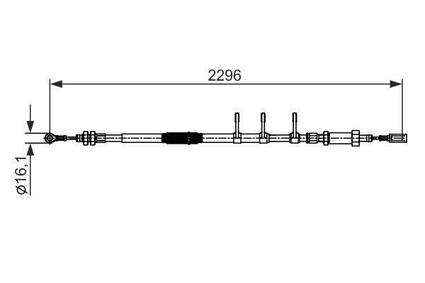 EL FREN TELİ ÖN JUMPER III-DUCATO III-BOXER III 06 2296mm/1981mm