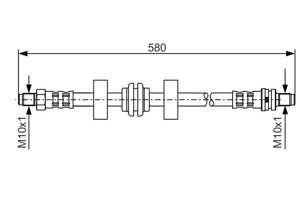 FREN HORTUMU; ARKA. 580.00 MM
