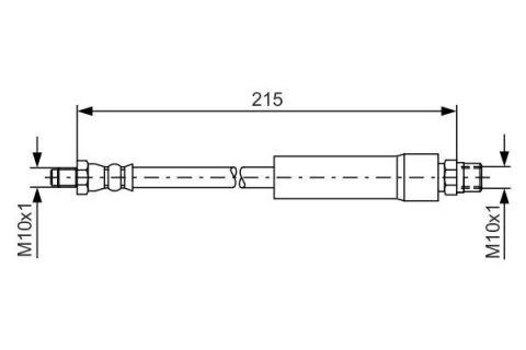 FREN HORTUMU; ARKA. 215.00 MM