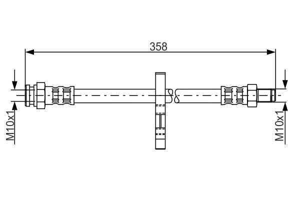 FREN HORTUMU; ARKA. 385.00 MM