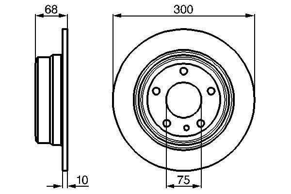 FREN DİSKİ. ARKA. 300 / 10-8.4 MM . YÜKSEK KARBON ALAŞIMLI