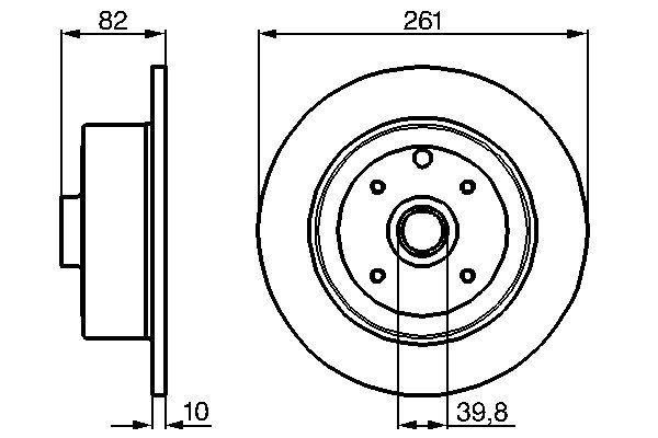 ARKA FREN AYNASI ADET VECTRA A 88-11.95 -KADETT E 87-91 261x10x4DL