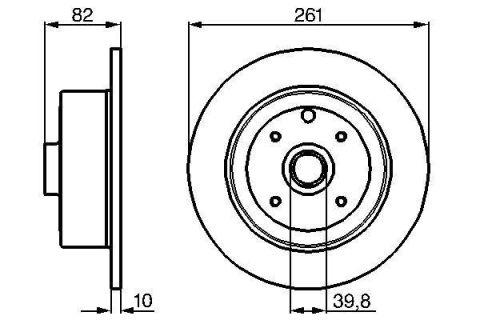 ARKA FREN AYNASI ADET VECTRA A 88-11.95 -KADETT E 87-91 261x10x4DL