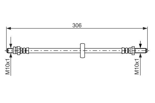 FREN HORTUMU; ARKA. 306.00 MM
