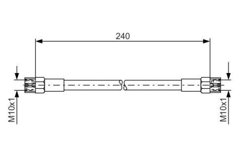 FREN HORTUMU; ARKA. 240.00 MM