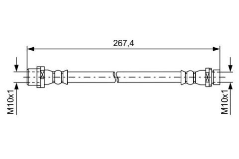 FREN HORTUMU. İÇ. ARKA. 270.00 MM