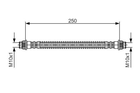 FREN HORTUMU; ARKA. 250.00 MM