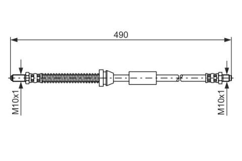 FREN HORTUMU; ARKA. 490.00 MM