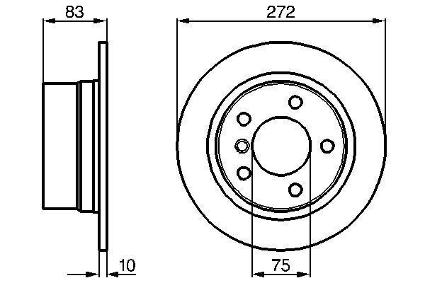 FREN DİSKİ. ARKA. 272 / 10-8.4 MM . KAPLAMALI. YÜKSEK KARBON ALAŞIMLI