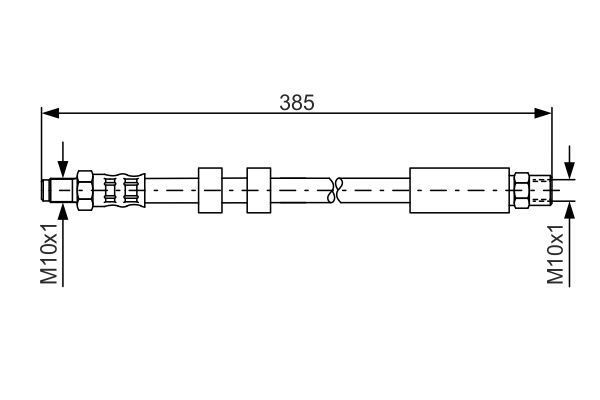 FREN HORTUMU; ÖN. 385.00 MM