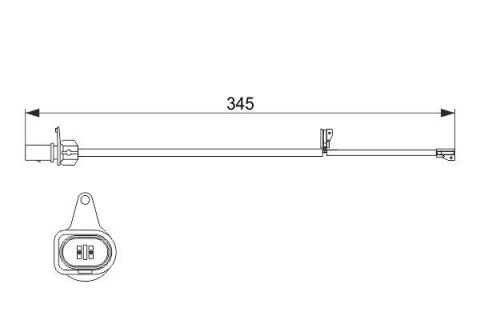 ÖN DİSK BALATA FİŞİ/ İKAZ KABLOSU AUDI A4-A5-A6-A7-Q5 2008