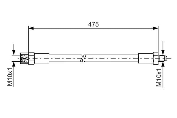FREN HORTUMU. İÇ. ARKA. 475.00 MM