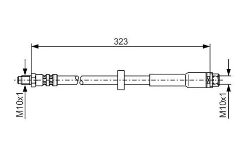 FREN HORTUMU; ARKA. 323.00 MM