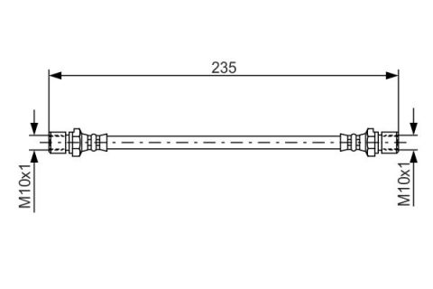 FREN HORTUMU; ARKA. 235.00 MM