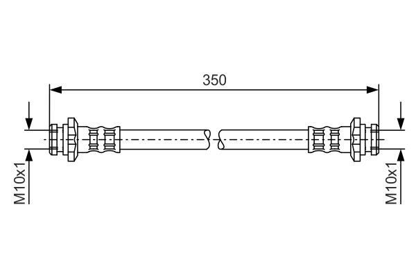 FREN HORTUMU; ARKA. 350.00 MM