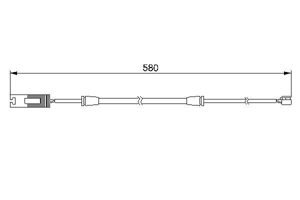 DİSK BALATA İKAZ KABLOSU. ÖN. 580 MM
