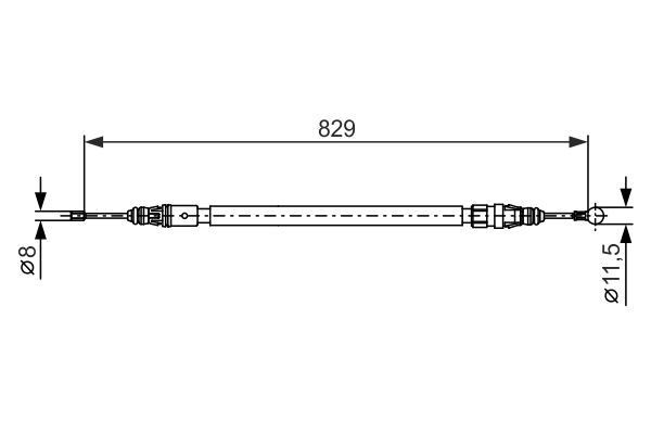 FREN TELİ. 829 MM