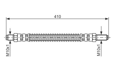 FREN HORTUMU. İÇ. ARKA. 410.00 MM