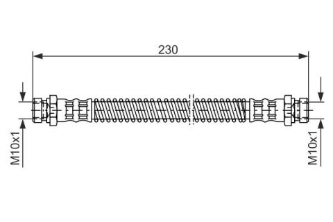 FREN HORTUMU SAĞ; ARKA. 230 MM