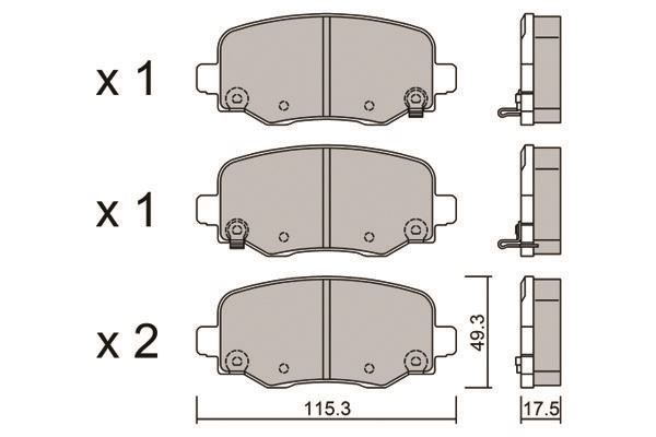 ARKA FREN BALATASI FIAT 500X 14 JEEP RENEGADE 14 COMPASS 20 ALFA ROMEO TONALE 22 1.3D MTJ 1.3TB 1.4 1.6D MTJ 1.6E-TORQ 2.0D MTJ