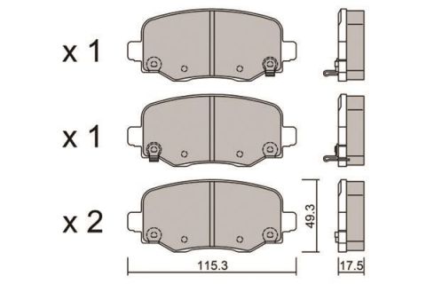 ARKA FREN BALATASI FIAT 500X 14 JEEP RENEGADE 14 COMPASS 20 ALFA ROMEO TONALE 22 1.3D MTJ 1.3TB 1.4 1.6D MTJ 1.6E-TORQ 2.0D MTJ