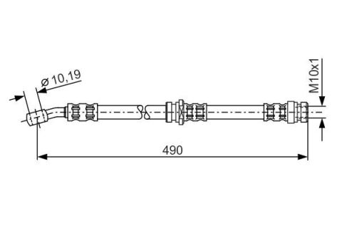 FREN HORTUMU; ARKA. 490.00 MM