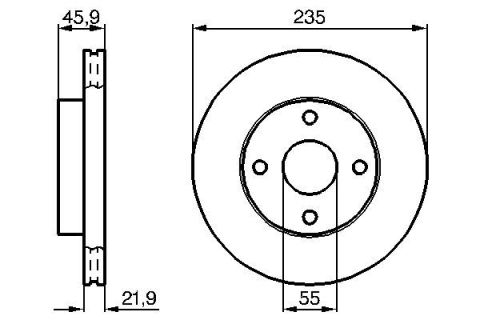 ÖN FREN AYNASI HAVALI MAZDA 323 1.4-1.4i-1.5-1.6-1.6i-1.7D-1.9 16V-1.9i 89-97