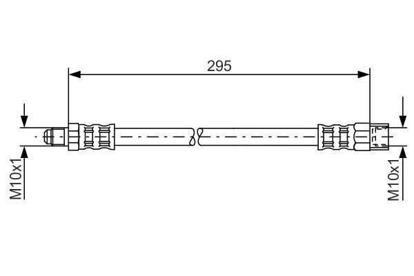 FREN HORTUMU; ARKA. 295.00 MM