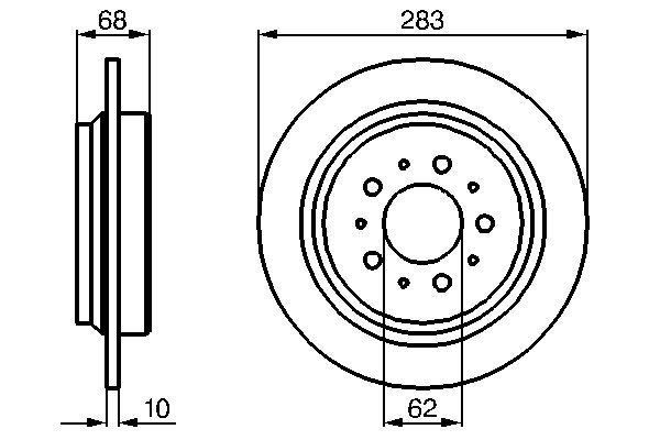 FREN DİSKİ ARKA. 283 / 10-8 MM