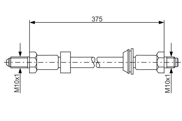 FREN HORTUMU; ÖN. 375.00 MM