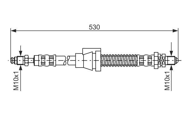 FREN HORTUMU SAĞ; ÖN. 530.00 MM