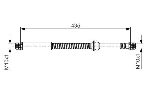 FREN HORTUMU; ARKA. 455.00 MM