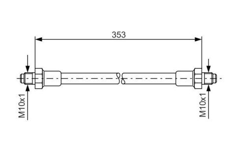 FREN HORTUMU; ARKA. 353.00 MM
